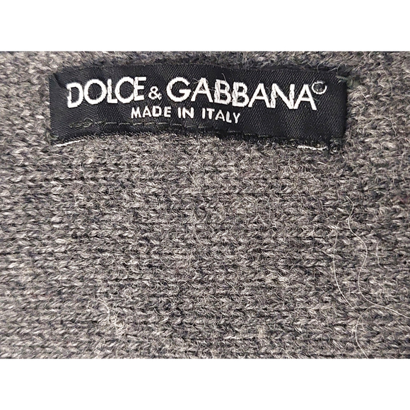 Dolce & Gabbana Black & Gray Reversible Scarf Pre-owned - Picture 14 of 14